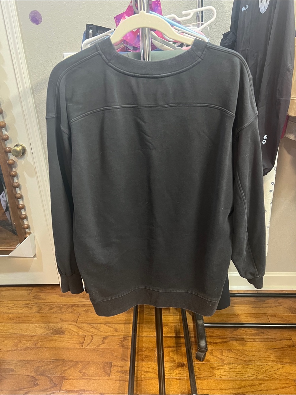 193. Lululemon Perfectly Oversized Crew *Pride Black pullover - Picture 7 of 9